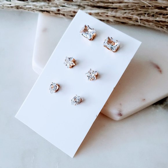 !!5 for $25 Lot of 3 pairs Dainty Delicate Studs - Picture 2 of 5
